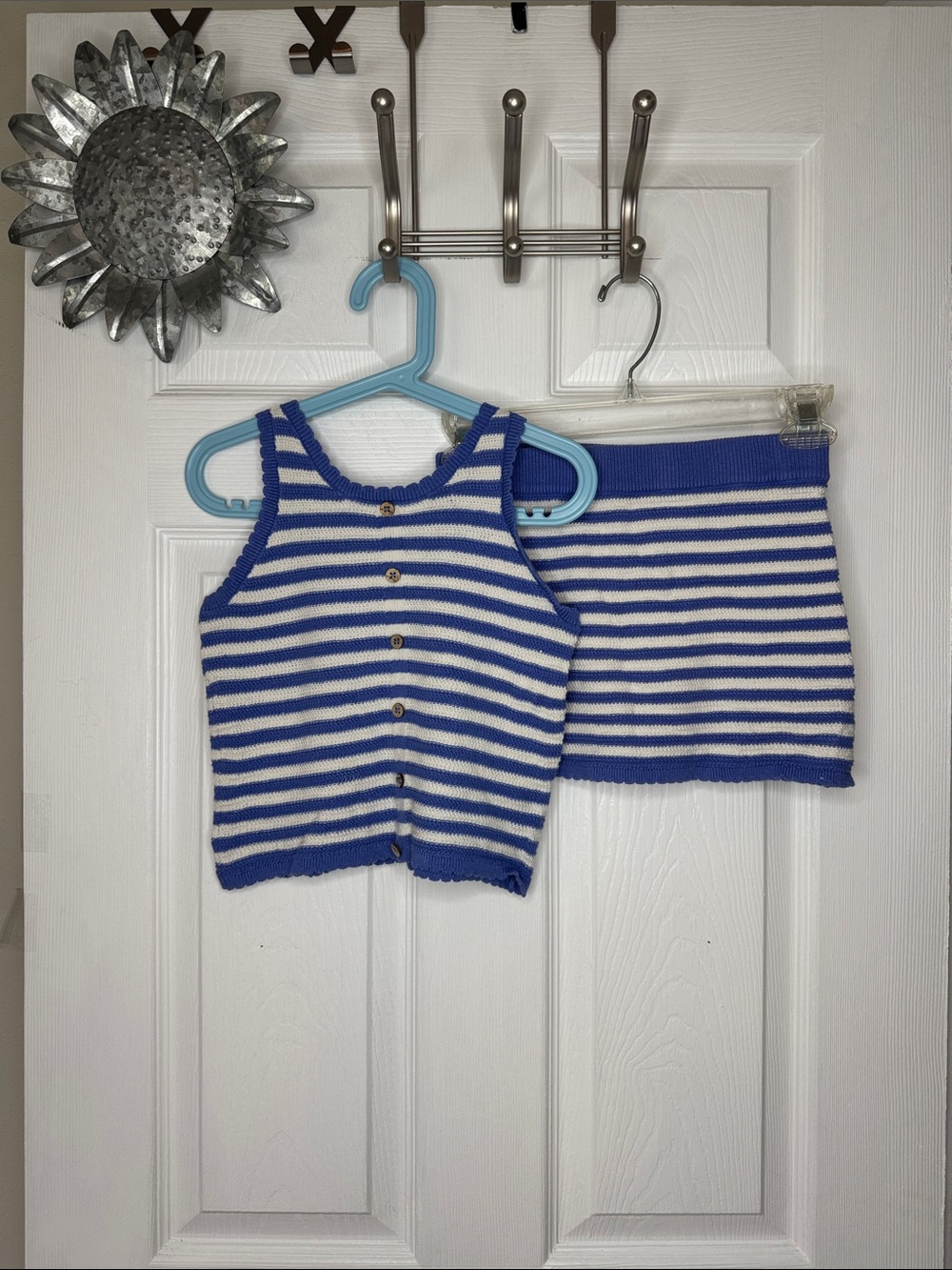Jessica Simpson Girl’s Cotton Crochet Tank Top and Skirt Set 2 pc Sz S (7)